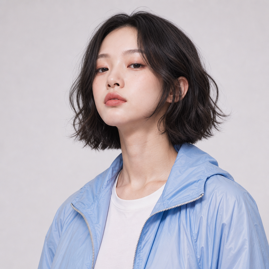 단발펌